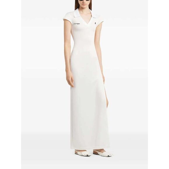 Courreges Women Long Dress With Logo - Picture 3 of 5